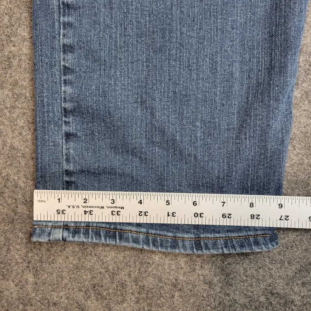 Wrangler Jeans Mens 44x30 Blue Denim Stretch Faded Grunge Straight Fit Americana